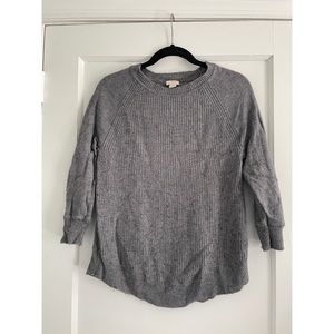 J Crew Gray Ribbed Sweater